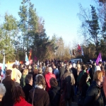 Rassemblement devant le centre de rétention de Oissel le 3 février 2007 photo n°3 