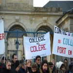 Rassemblement pour le maintien des collèges de Colombelles et Port-en-Bessin le 5 février 2018 photo n°2 