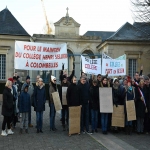 Rassemblement pour le maintien des collèges de Colombelles et Port-en-Bessin le 5 février 2018 photo n°5 
