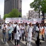 Manifestation des étudiants en médecine à Paris le 6 avril 2005 photo n°9 