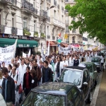 Manifestation des étudiants en médecine à Paris le 6 avril 2005 photo n°19 