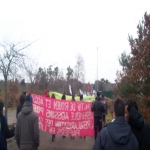 Manifestation devant le centre de rétention de Oissel le 7 février 2009 photo n°2 