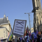 Manifestation contre la loi Macron et les politiques d'austrit le 9 avril 2015 photo n1 