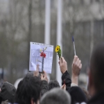 rassemblement en soutien  Charlie Hebdo devant le Mmorial le 10 janvier 2015  photo n13 