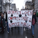 Manifestation des étudiants et enseignants chercheurs à Paris le 10 février 2009 photo n°33 