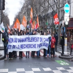 Manifestation des étudiants et enseignants chercheurs à Paris le 10 février 2009 photo n°38 