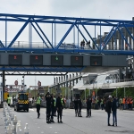 Action des cheminots sur le pont de Normandie le 12 juin 2018 photo n°27 