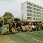 barrage filtrant et barricades devant l'universit le 14 dcembre 1995 photo n3 