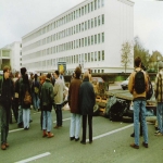 barrage filtrant et barricades devant l'universit le 14 dcembre 1995 photo n4 