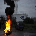 blocage des dépôts de carburants de Caen le 15  octobre 2010 photo n°6 