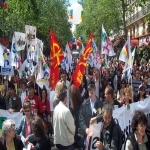 manifestation pour la défense de l'école publique à Paris le 18mai 2008 photo n°35 