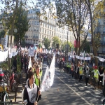 manifestation pour la défense de l'école publique à Paris le 19 octobre 2008 photo n°5 