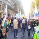 manifestation pour la défense de l'école publique à Paris le 19 octobre 2008 photo n°30 