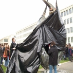 Action symbolique des étudiants en géographie contre la LRU le 23 février 2009 photo n°5 