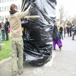 Action symbolique des étudiants en géographie contre la LRU le 23 février 2009 photo n°8 