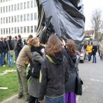 Action symbolique des étudiants en géographie contre la LRU le 23 février 2009 photo n°9 