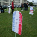 Action symbolique des étudiants en géographie contre la LRU le 23 février 2009 photo n°13 
