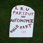 Action symbolique des étudiants en géographie contre la LRU le 23 février 2009 photo n°29 