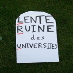 Action symbolique des étudiants en géographie contre la LRU le 23 février 2009 photo n°41 