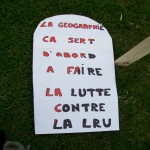 Action symbolique des étudiants en géographie contre la LRU le 23 février 2009 photo n°49 