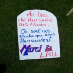 Action symbolique des étudiants en géographie contre la LRU le 23 février 2009 photo n°60 