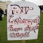 Action symbolique des étudiants en géographie contre la LRU le 23 février 2009 photo n°73 