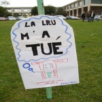 Action symbolique des étudiants en géographie contre la LRU le 23 février 2009 photo n°84 