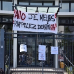 Rassemblement contre la fermeture du centre d'hébergement d'urgence de la Charité le 24 avril 2018 photo n°8 