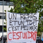 Rassemblement contre la fermeture du centre d'hébergement d'urgence de la Charité le 24 avril 2018 photo n°10 
