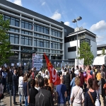 Rassemblement contre la fermeture du centre d'hébergement d'urgence de la Charité le 24 avril 2018 photo n°13 