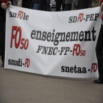 Rassemblement au rectorat contre les suppressions de postes le 29 mars 2011 photo n°4 