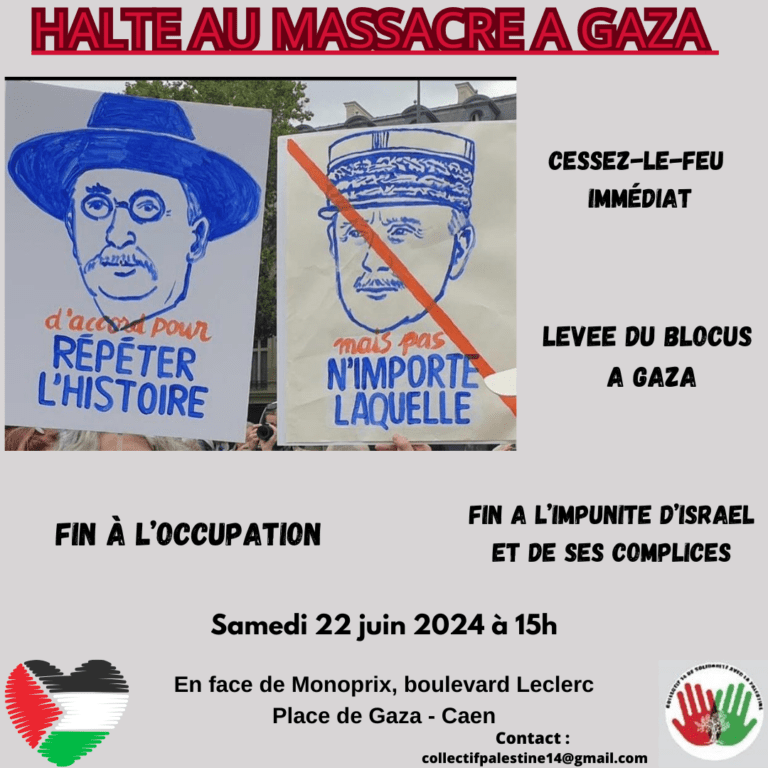 manifestation en soutien à la Palestine 15h place de Gaza
