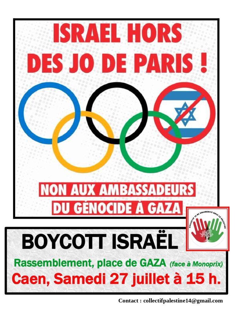 Manifestation de soutien à la Palestine 27 juillet 15h