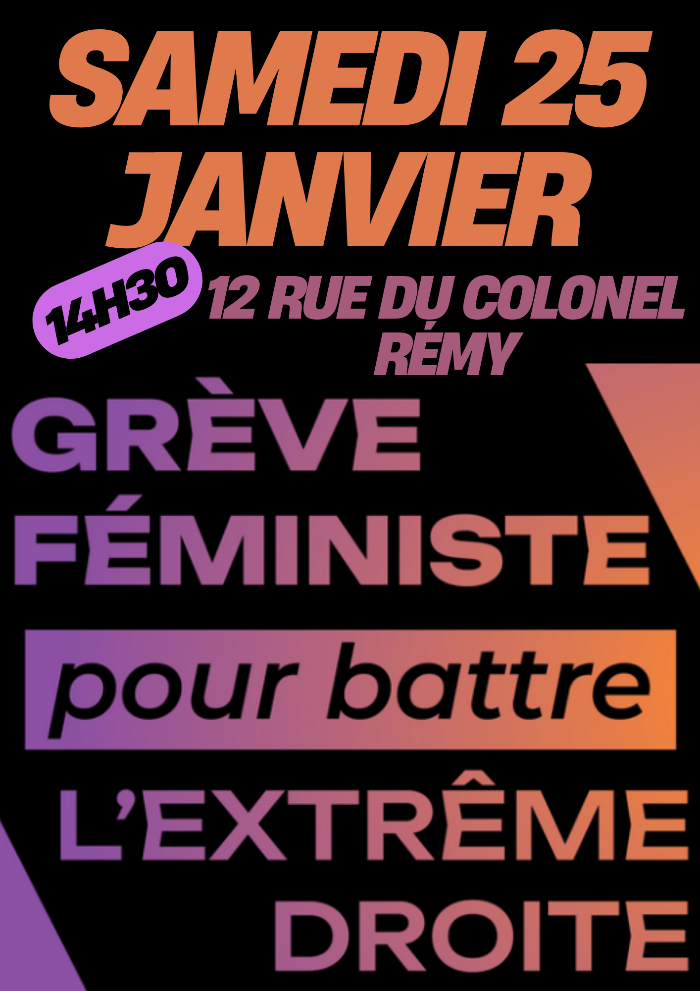 Conférence/débats/ateliers : Grève féministe pour vaincre l'extrême droite