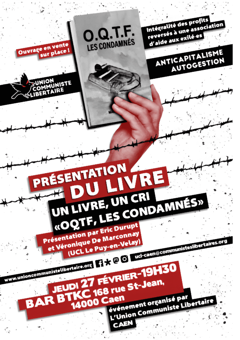 Présentation du livre "OQTF les condamnés" en présence des auteur-